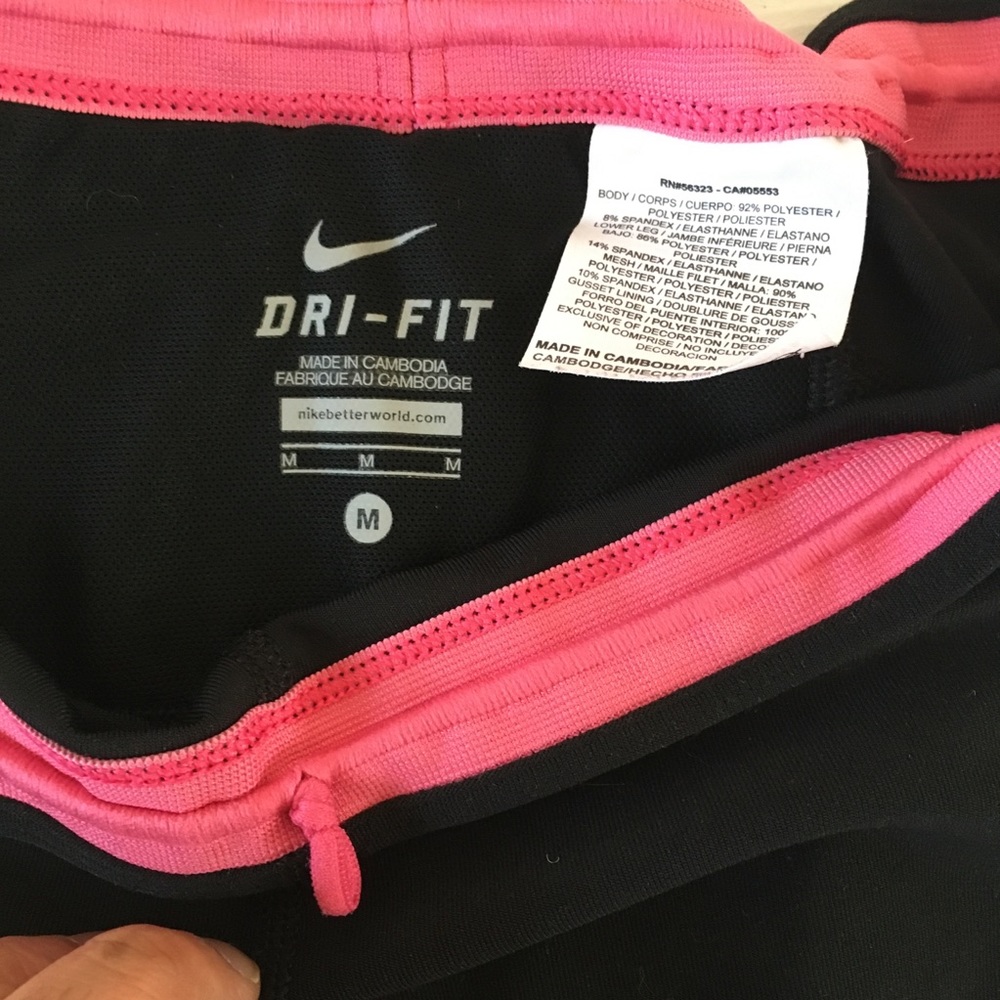 NIKE DRI FIT 3/4 CROPPED SPANDEX WORKOUT PANTS M - Picture 4 of 4
